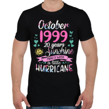 PRINTFASHION Születésnap 1999 Október - Napfény egy kis hurrikánnal! - Férfi póló - Fekete férfi póló
