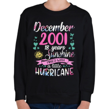 PRINTFASHION Születésnap 2001 December - Napfény egy kis hurrikánnal! - Gyerek pulóver - Fekete gyerek pulóver, kardigán