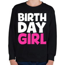 PRINTFASHION Születésnap csaj - Gyerek pulóver - Fekete gyerek pulóver, kardigán