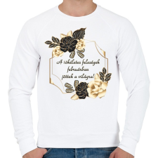 PRINTFASHION Születésnap feleség február PM PF - Férfi pulóver - Fehér férfi pulóver, kardigán