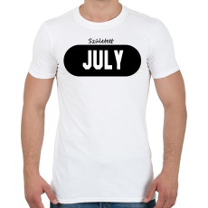 PRINTFASHION Születésnap Július - Férfi póló - Fehér