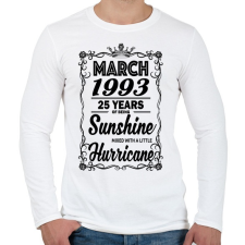 PRINTFASHION Születésnap - Napfény egy kis hurrikánnal! - Férfi hosszú ujjú póló - Fehér férfi póló