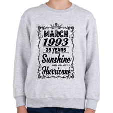 PRINTFASHION Születésnap - Napfény egy kis hurrikánnal! - Gyerek pulóver - Sport szürke gyerek pulóver, kardigán