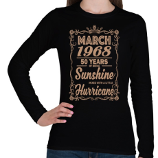 PRINTFASHION Születésnap - Napfény egy kis hurrikánnal! - Női hosszú ujjú póló - Fekete