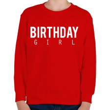 PRINTFASHION Születésnapos csaj - Gyerek pulóver - Piros gyerek pulóver, kardigán