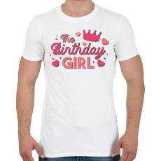 PRINTFASHION Születésnapos lány - The Birthday girl - Férfi póló - Fehér