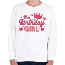 PRINTFASHION Születésnapos lány - The Birthday girl - Gyerek pulóver - Fehér gyerek pulóver, kardigán