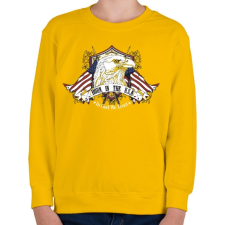 PRINTFASHION Született az USA-ban - Gyerek pulóver - Sárga gyerek pulóver, kardigán