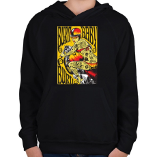 PRINTFASHION Született csajszi - Gyerek kapucnis pulóver - Fekete