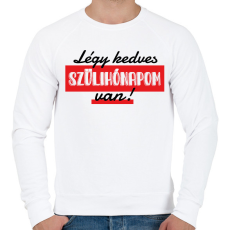 PRINTFASHION Szülihónapom van  - Férfi pulóver - Fehér