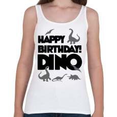 PRINTFASHION Szülinap DINÓ - Női atléta - Fehér