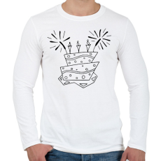 PRINTFASHION Szülinap - Férfi hosszú ujjú póló - Fehér