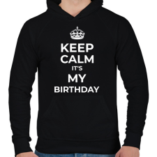 PRINTFASHION SZÜLINAP - Férfi kapucnis pulóver - Fekete férfi pulóver, kardigán