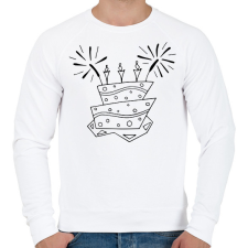 PRINTFASHION Szülinap - Férfi pulóver - Fehér férfi pulóver, kardigán