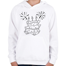 PRINTFASHION Szülinap - Gyerek kapucnis pulóver - Fehér gyerek pulóver, kardigán