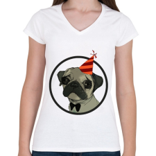 PRINTFASHION szülinap - Női V-nyakú póló - Fehér női póló