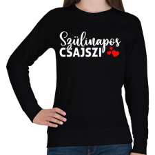 PRINTFASHION Szülinapos Csajszi - Női pulóver - Fekete női pulóver, kardigán