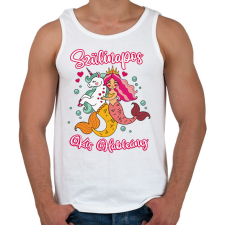 PRINTFASHION Szülinapos kis hableány - Férfi atléta - Fehér atléta, trikó