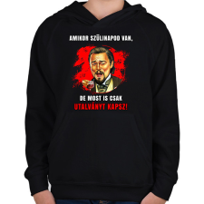 PRINTFASHION Szülinapra utalvány - Gyerek kapucnis pulóver - Fekete gyerek pulóver, kardigán