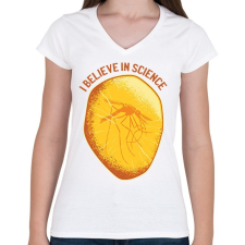 PRINTFASHION Szúnyog gyantában - Női V-nyakú póló - Fehér női póló