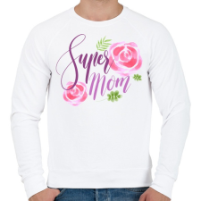 PRINTFASHION Szuper Anya - Férfi pulóver - Fehér férfi pulóver, kardigán