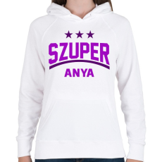 PRINTFASHION Szuper anyák - Női kapucnis pulóver - Fehér