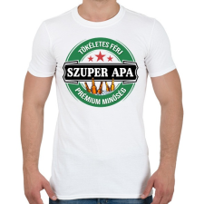 PRINTFASHION Szuper Apa - Férfi póló - Fehér férfi póló