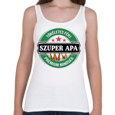 PRINTFASHION Szuper Apa - Női atléta - Fehér