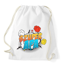 PRINTFASHION Szuper Apa - Sportzsák, Tornazsák - Fehér tornazsák