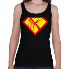PRINTFASHION szuper fodrász - Női atléta - Fekete női trikó