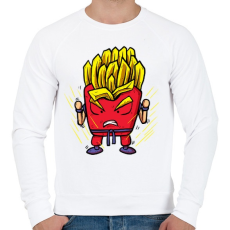 PRINTFASHION Szuper krumpli - Férfi pulóver - Fehér