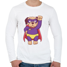 PRINTFASHION Szuper mopsz - Férfi hosszú ujjú póló - Fehér