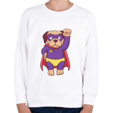 PRINTFASHION Szuper mopsz - Gyerek pulóver - Fehér gyerek pulóver, kardigán