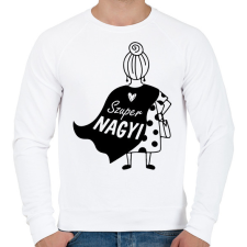 PRINTFASHION Szuper nagyi - Férfi pulóver - Fehér férfi pulóver, kardigán