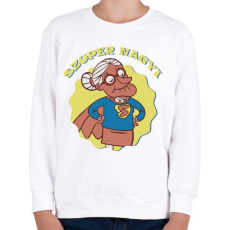 PRINTFASHION Szuper nagyi - Gyerek pulóver - Fehér