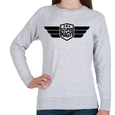 PRINTFASHION Szuper Nagyi - Női pulóver - Sport szürke