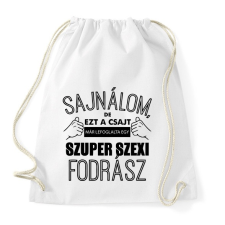 PRINTFASHION szuper szexi fodrász - Sportzsák, Tornazsák - Fehér tornazsák