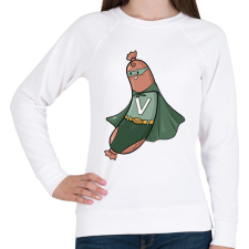 PRINTFASHION Szuper virsli - Női pulóver - Fehér női pulóver, kardigán