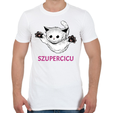 PRINTFASHION SZUPERCICU - Férfi póló - Fehér férfi póló