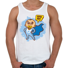 PRINTFASHION Szuperhős baba - Férfi atléta - Fehér atléta, trikó