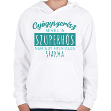 PRINTFASHION Szuperhős - Gyógyszerész - Gyerek kapucnis pulóver - Fehér gyerek pulóver, kardigán