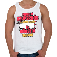 PRINTFASHION SZUPERHŐS HEGESZTŐ - Férfi atléta - Fehér
