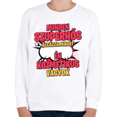 PRINTFASHION SZUPERHŐS KOZMETIKUS - Gyerek pulóver - Fehér