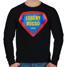 PRINTFASHION Szuperhős legénybúcsú - Férfi pulóver - Fekete férfi pulóver, kardigán