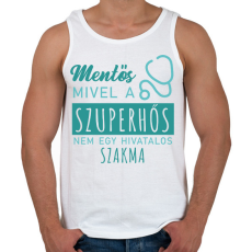PRINTFASHION Szuperhős - Mentős - Férfi atléta - Fehér