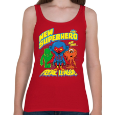PRINTFASHION Szuperhős - Női atléta - Cseresznyepiros női trikó