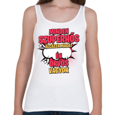 PRINTFASHION SZUPERHŐS ORVOS - Női atléta - Fehér női trikó