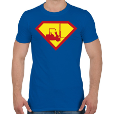PRINTFASHION Szuperhős targoncás - Férfi póló - Királykék férfi póló
