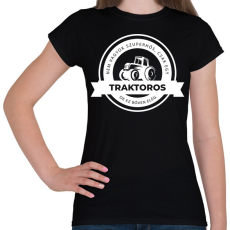 PRINTFASHION Szuperhős Traktoros - Női póló - Fekete