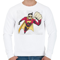 PRINTFASHION Szupermenő - szuper - Férfi pulóver - Fehér